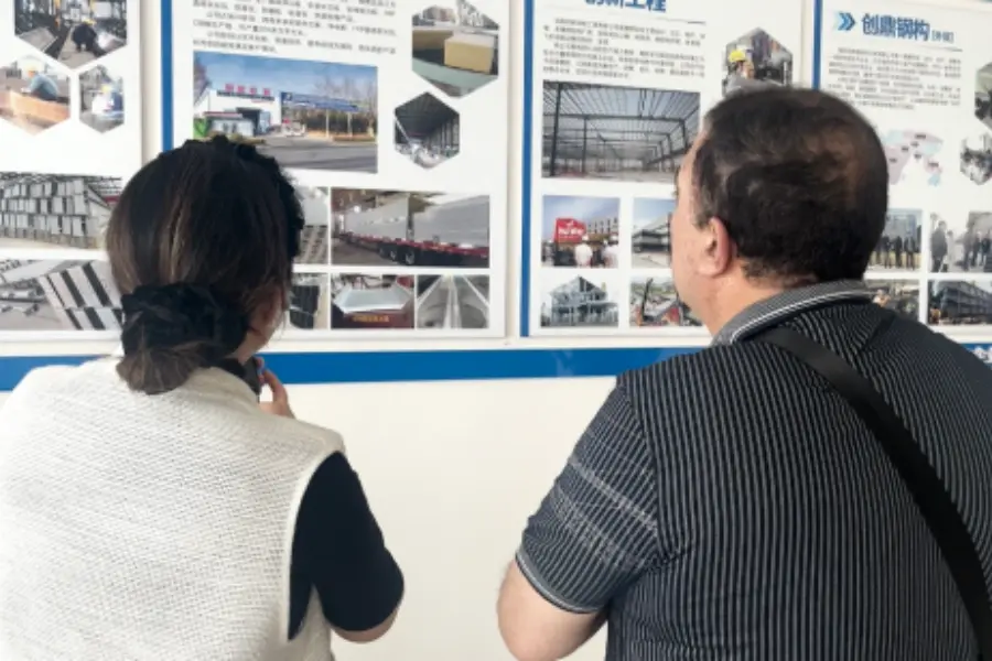 Empowering Overseas Projects through Customization: Palestinian Client Visits for Four-Story Steel Shopping Center Project