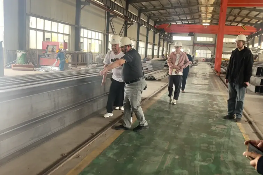 Empowering Overseas Projects through Customization: Palestinian Client Visits for Four-Story Steel Shopping Center Project