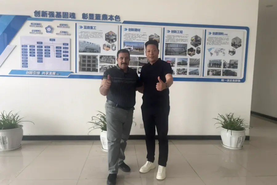 Empowering Overseas Projects through Customization: Palestinian Client Visits for Four-Story Steel Shopping Center Project
