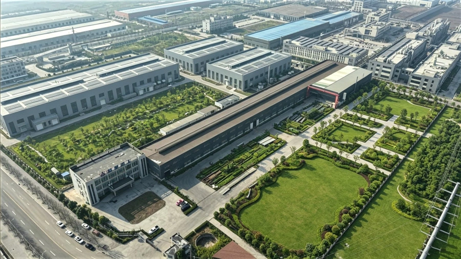 Aerial view of the factory